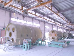 FRP工場　管体組立場