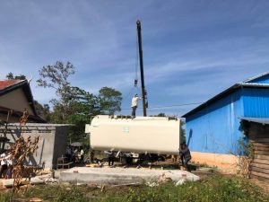 カンボジア小学校に循環型トイレ排水処理装置設置3
